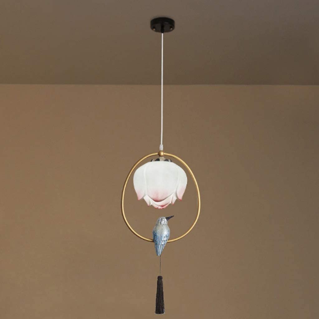 Lampa wisząca Creatieve vogel hanglamp, woondecoratie lamp LED woonkamer slaapkamer hars lampenkap schorsing hanglamp, verlichtingsgereedschap Jasny