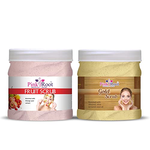 Image of Pink Root Gold Scrub 500gm with Fruit Scrub 500gm
