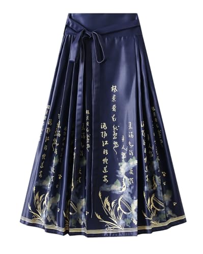 Women's Long Horse Face Skirt Traditional Ming Dynasty Horse Face Pleated Skirt Chinese Ancient Horse Face Skirt
