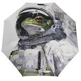 Reccmeny Astronaut Tree Frog 3-Fold Umbrella