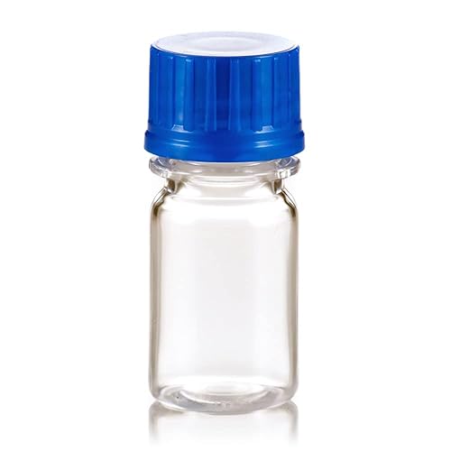 Vial de PC lavable automático, transparente, redondo, 0.2 fl oz, 100bandeja