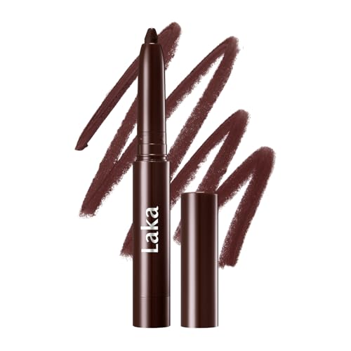 Laka Lip Liner - Smooth & Blendable Soft Matte Lip Contour Pencil for Shaping & Overlining Lips | Waterproof Formula Oil-Cleanse Off Long-Lasting Wear | #08 Burnt Brown (Deep Cocoa Brown)