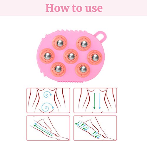 Salmue 360° Anti-Cellulite Massager Ball, Handheld Massager Stainless Steel Body Cellulite Massager Muscle Pain Relief Relax Massage Brush Glove For Face, Arm, Hand, Neck, Foot And Body #TOP3