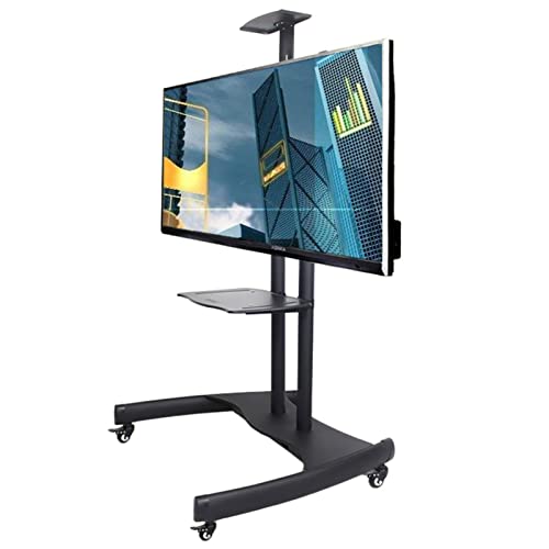 Supporto TV regolabile in altezza: questo versatile supporto TV presenta una gamma regolabile in altezza da 100 cm a 150 cm, che consente di personalizzare la configurazione in base alle dimensioni della TV o all'altezza di visualizzazione ideale. Progettato per un'esperienza visiva confortevole, fornisce stabilità e supporto per il televisore migliorando allo stesso tempo il tuo spazio abitativo. Adatto per TV di varie dimensioni.