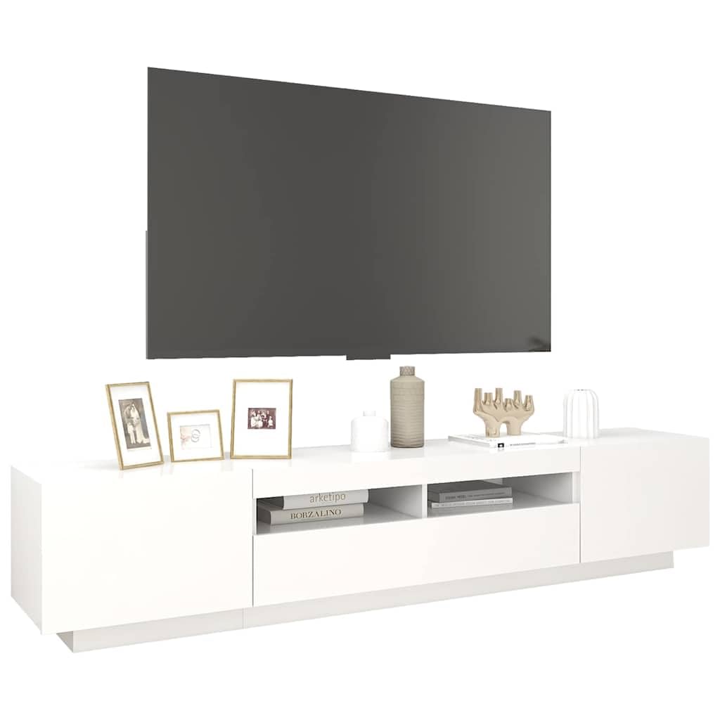 LED z oświetleniem RGB nowoczesny biały 200x35x40 cm