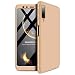 Produktbild JINICHANGWU kompatibel mit Hülle für Samsung Galaxy A7 Hülle + Panzerglas, Schale PC Full-Cover Anti-Kratzer Handyhülle Schutzhülle Case Hülle für Samsung Galaxy A7(2018)(Gold)