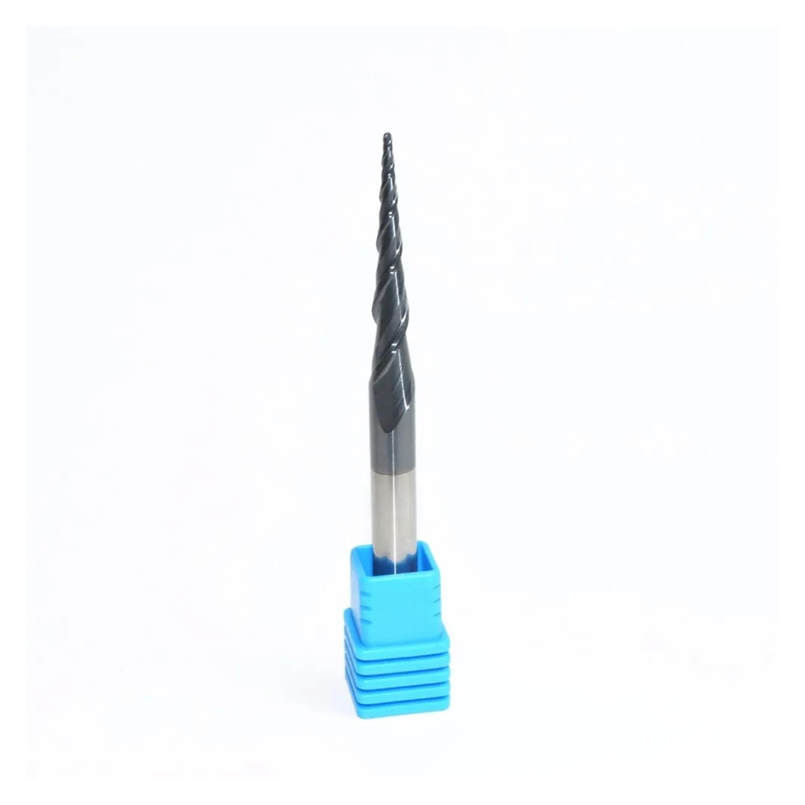 cuchilla con cabeza de bola cónica, 1 pieza, 6 mm x R0,5 x 30,5 x 75 L, fresa de carburo sólido TiALN, broca cónica for enrutador de carpintería, grabado de punta de bola cónica de 2 flautas