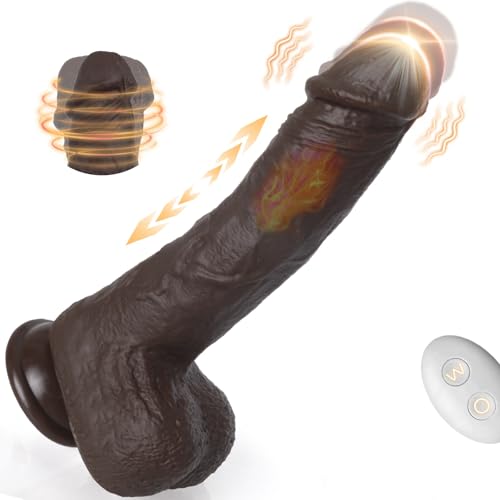 8.9“ Thrusting Dildo Vibrator Sex Toys - Remote Control Realistic Dildos with 9 Vibrating & 3 Thrusting Modes G Spot Dildo with Strong Suction Cup Adult Toys for Stimulation for Women Couples