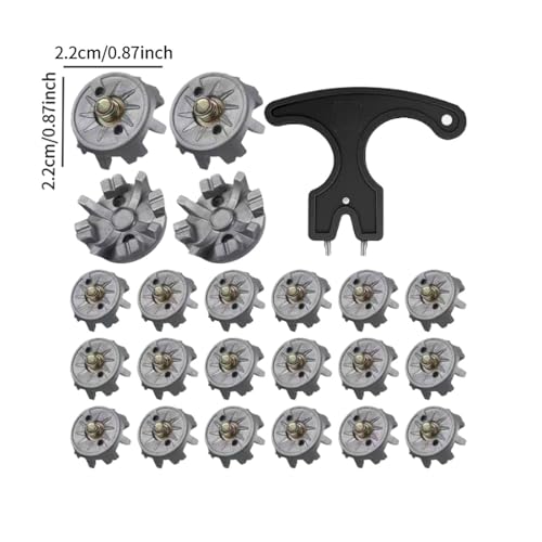 Spikes de golf antideslizantes para evitar resbalones en césped húmedo con llave de ajuste 2