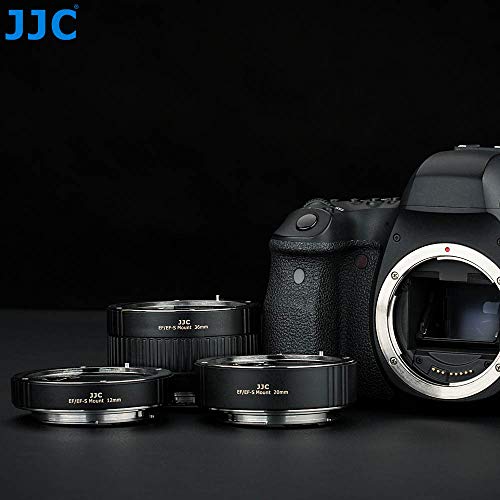 JJC Autofokus Makro Zwischenringe (AF) mit TTL-Belichtung für Makrofotographie 12mm 20mm und 36mm (Passen für Canon EOS EF/EF-S Mount Kameras)