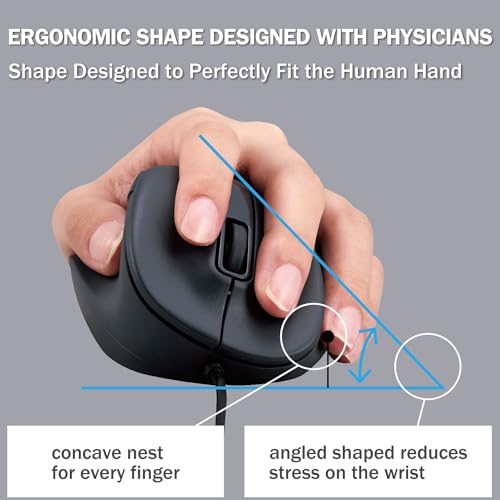 Ratón ergonómico para mano izquierda ELECOM EX-G con sensor óptico y 5 botones 3