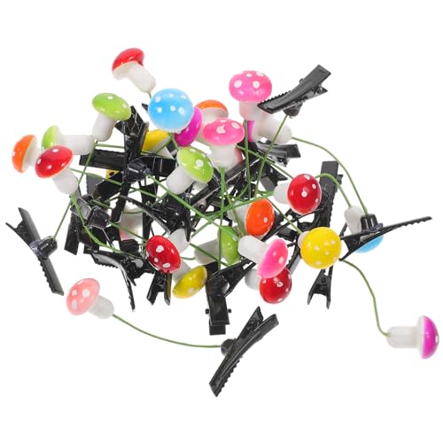 Ipetboom 30 Pièces Pinces à Cheveux Forme De Champignon Pour Filles Accessoires Cheveux Amusants Kawaii