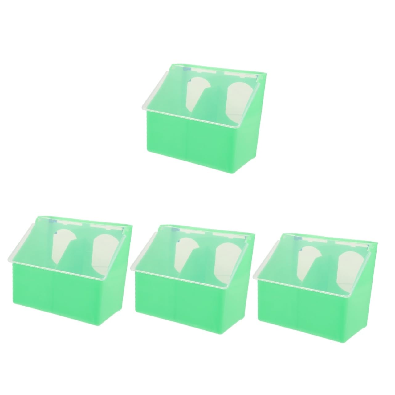 BESPORTBLE 4pezzi Mangiatoia Per Uccelli Gabbia Resistente Alimentatore Multi-grid Per Pappagalli e Cockatiel Facile Da Installare e Risparmio Di Cibo Con Coperchio Accessori Per Uccelli