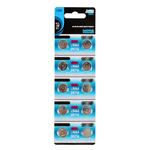10/20 pilas alcalinas AG13 LR44 de botón de 1,55 V, adecuadas para pequeños electrodomésticos y juguetes