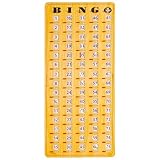 MR CHIPS Jam-Proof Finger Tip Master Bingo Card with Sliding Windows Large Cardboard Calling Cards Woodgrain Style