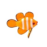 Matériau : verre de murano HXSCOO Murano Verre Clown Poisson Petite Statue Ornement Mignon Poisson Clown Miniature Figurine Aquarium Mer Animal Maison Salon Table Décor (Color : CY-541, Size : About 5x4cm)