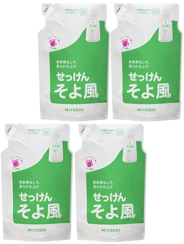 ミヨシ石鹸 液体せっけん そよ風 花束の香り 詰め替え用 1000ml 【x4個】