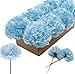100 Carnations 5" Blue Artificial Silk Flower Pick - Multiple Colors Available