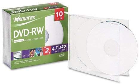 Memorex10-Pack 2x DVD-RW Disc Spindle