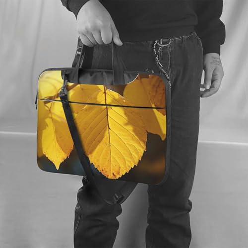 Bolso Maletín Laptop Unisex con Hojas Amarillas miniatura 2