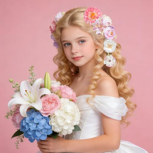 Pinzas de Pelo Florales Boho Yolyoo 21 Pcs miniatura 7