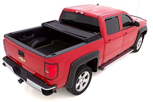 Lund Genesis Elite Tri-Fold Soft Folding Truck Bed Tonneau Cover | 95890 | Fits 2005 - 2021 Nissan Frontier (with factory side bed rail caps only) 5' Bed (59.5")