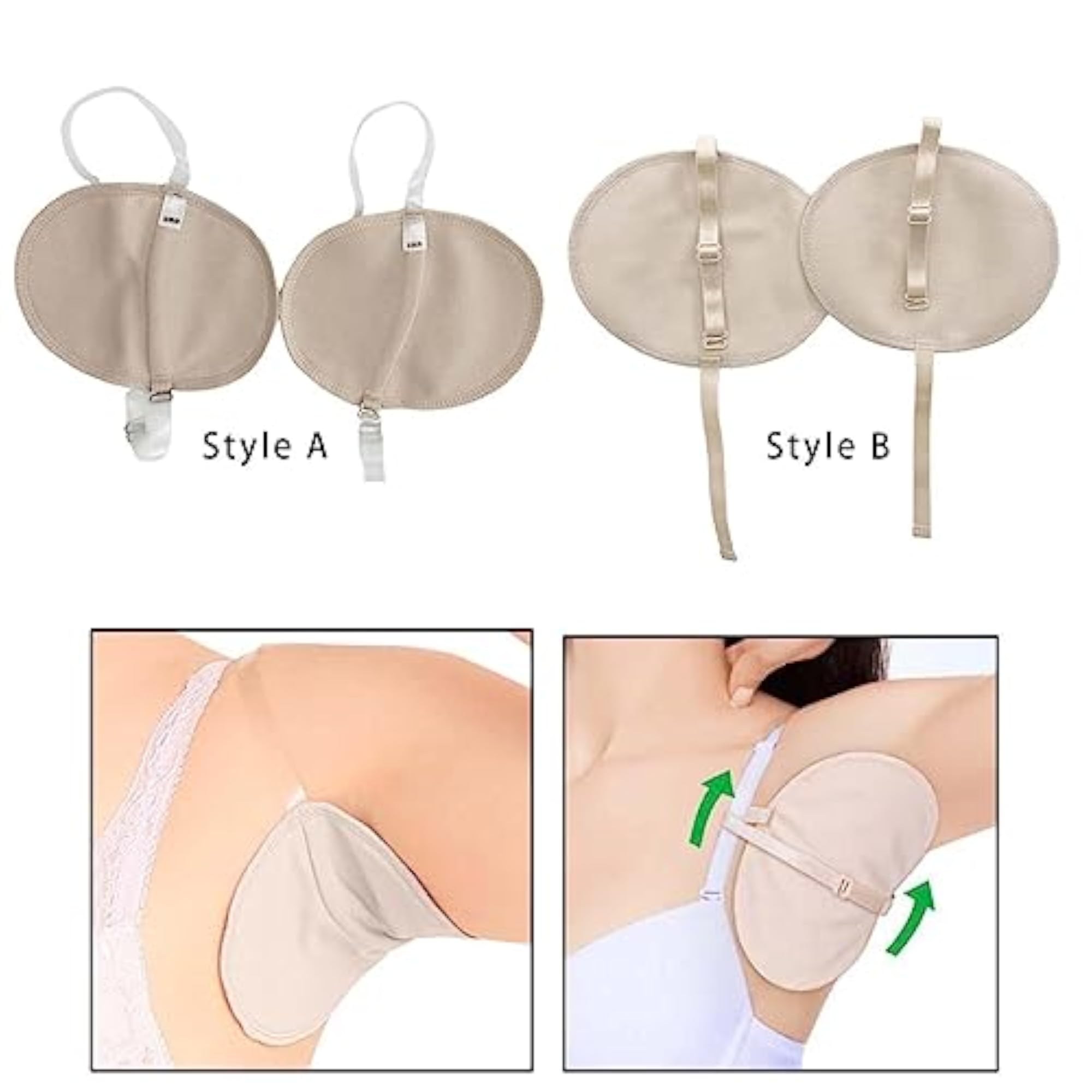 Reusable Underarm Sweat Pads, Non-Visible, Style A