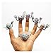 hongruida Pequeños marionetas de dedo monstruo juguete 12 piezas mini cabeza fantasma zombi contar historias marionetas mano PVC juguetes fiesta para niños (color: A-6 piezas)