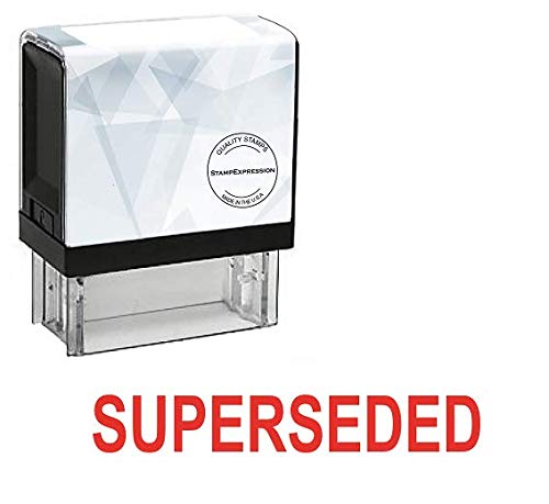StampExpression - Superseded Office Self Inking Rubber Stamp - Red Ink (A-5056)