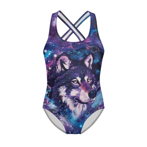 Image of JEOCODY Swimsuit for Girls One Piece Bathing Suit for Teens Crossback Hawaiian Beach Swimwear