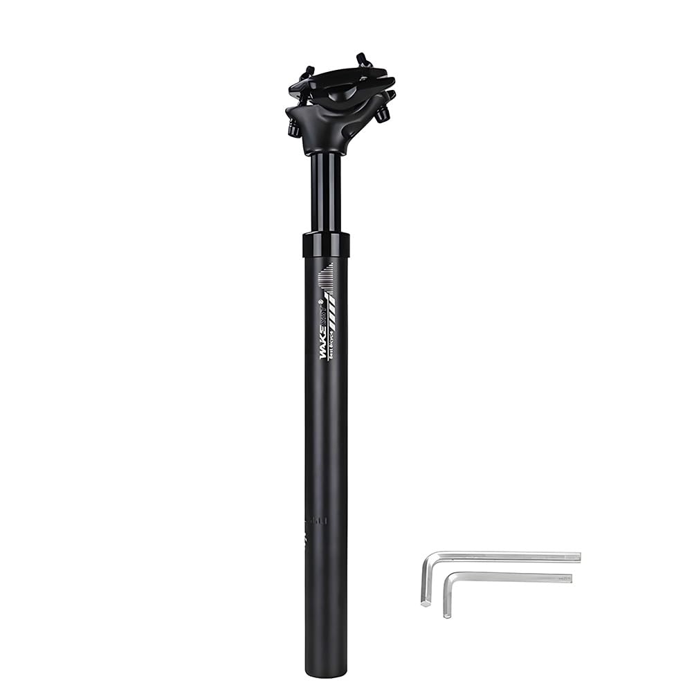 Bike Suspension Seatpost, 27.2/30.9/31.6x350mm Shock Absorber Bicycle Seat Post, Lightweight Aluminum Alloy Seat Post for Mountain Bikes Road Bikes MTB BMX (31.6mm)