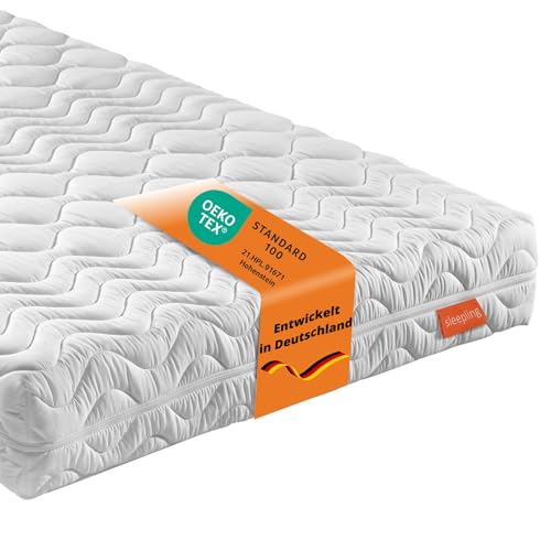 sleepling Matratze 90x200 cm, 7-Zonen Kaltschaummatratze, Wendematratze mit 2 Härtegrade H2/H3, Höhe 15 cm, Passend auch als Kindermatratze für Kinder, Made in EU, Oeko-Tex, Comfort 500 Duo