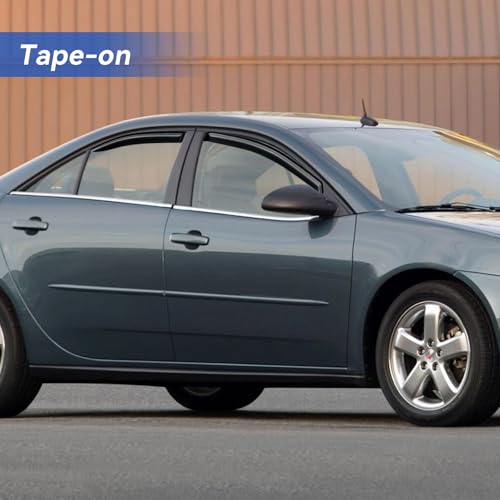 Image of Window Visors Rain Guards Shield for 2005-2010 Pontiac G6, Out-Channel Window Vent Wind Deflectors Visors Shades for 05-10 Pontiac G6