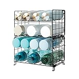 JKsmart Adjustable Water Bottle Organizer,4-Tier Wall-Mounted Water Bottle Holder, Stackable Water...