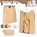 25 pcs Paper Bread Bags, Sourdough Bread Bags for Homemade Bread, Large Bakery Bags with Window for Packaging Baked Goods, Loaves, Label Seal sticker included