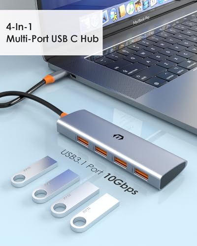 4-in-1 USB C Multifunctional Hub Docking Station Compatible for Laptops and iPad Pro, with 4 USB 3.1 Ports,High-Speed Transmission, and Twice The Speed of USB 3.0 — view 5