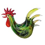 Hühnerfigur aus glas: das schöne und entzückende design in hühnerform macht sie für menschen attraktiver, perfekt für freunde, als hühnerdekoration für den garten