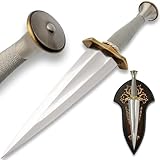 United Cutlery Lord of the Rings Dagger of Boromir | Authentic Replica | Wide Tapered Blade | Brass Handguard | Twisted Wire Grip | Wall Display & Certificate Included | Overall Length 14'