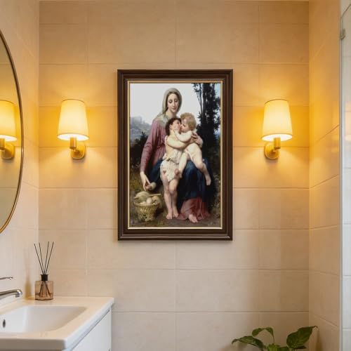 Impression sur toile The Holy Family Bouguereau tableau 40x61 cm