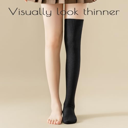 Image of Women's Long Compression Socks,Warm Boot Socks for Girls Over The Knee Stockings