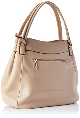 Bolsa Rigida de Mão e Ombro Gash, Bege, Feminino
