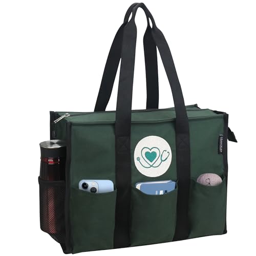 Image of Nurse Bags for Work Nursing Bag Multiple Pockets Waterproof Organizing Zip Top Clinical Bag for Nursing Students Home Health