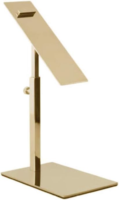 1 pcs Modern Gold Polished Shoe Riser Sandal Shoe Store Metal Shoe Display Stand Rack Stand Adjustable Height (Gold)