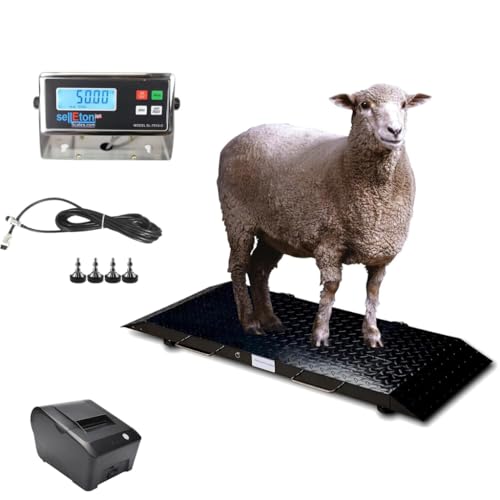 Báscula portátil industrial SellEton SL-920 para ganado 2000 lb
