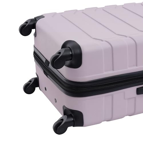 Image of Wrangler 4 Piece Miami Luggage and Packing Cubes Set, Burnished Lilac