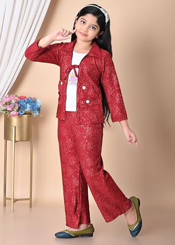 Image of Girls Sparkly Corduroy Co-ord Set, Jacket and Pants, Outfit, Formal Occasion Dress