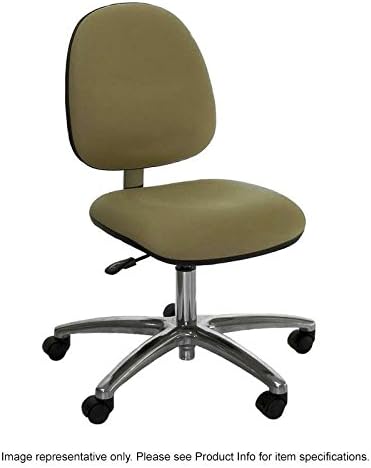 Adjustable 17-22" ESD-Safe Vinyl Chair with Aluminum Base and Casters