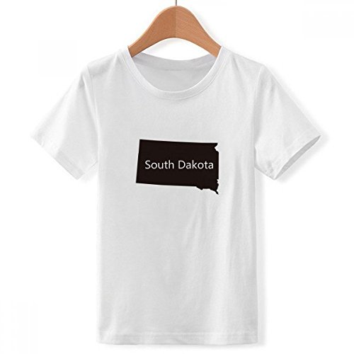 T-shirt imprimé géographique États-Unis blanc avec col ras du cou taille M garçon