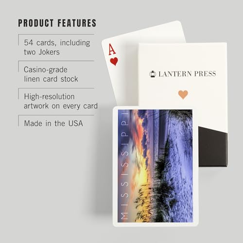 Baraja de 52 cartas tamaño póker Mississippi Sunrise miniatura 3