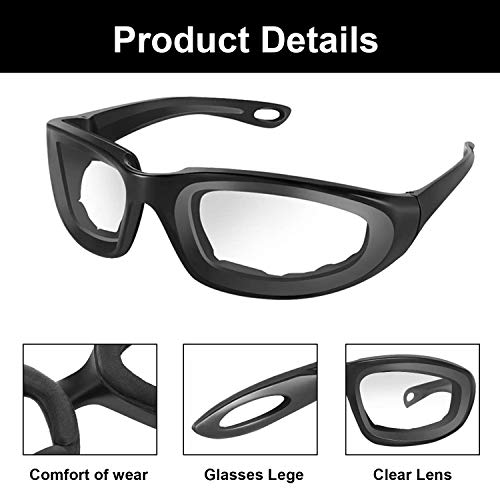 4 Pcs Onion Goggles Glasses, 4 Color Anti-Fog Tear Free Eye Protect Onion Security Goggles, Women Green Kitchen Gadget Tearless Onion Goggles Glasses With Soft Inside Sponge for Cooking BBQ Grilling - Thumbnail 2